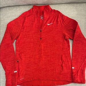 Nike Red Dri-FIT Running Quarter-Zip Pullover